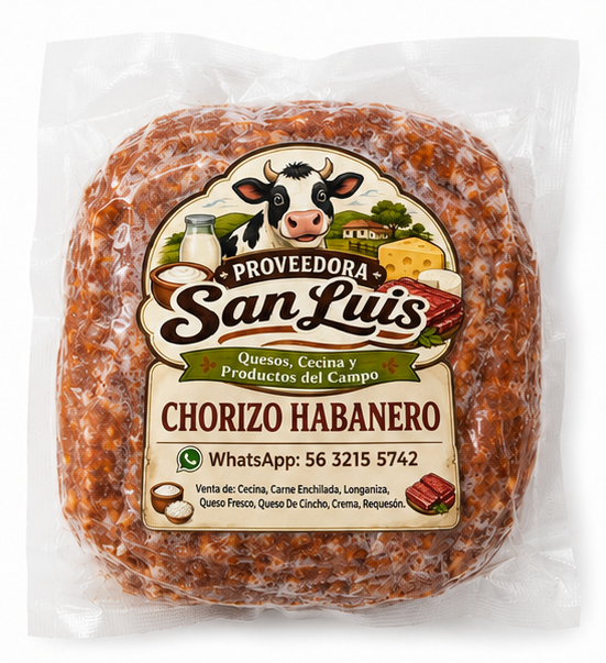 Chorizo habanero 1 KG